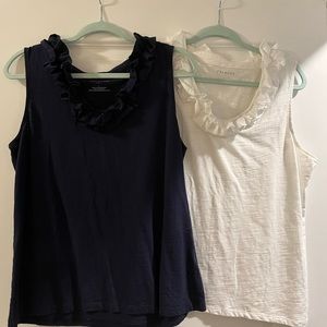 Talbots ruffle tank tops L